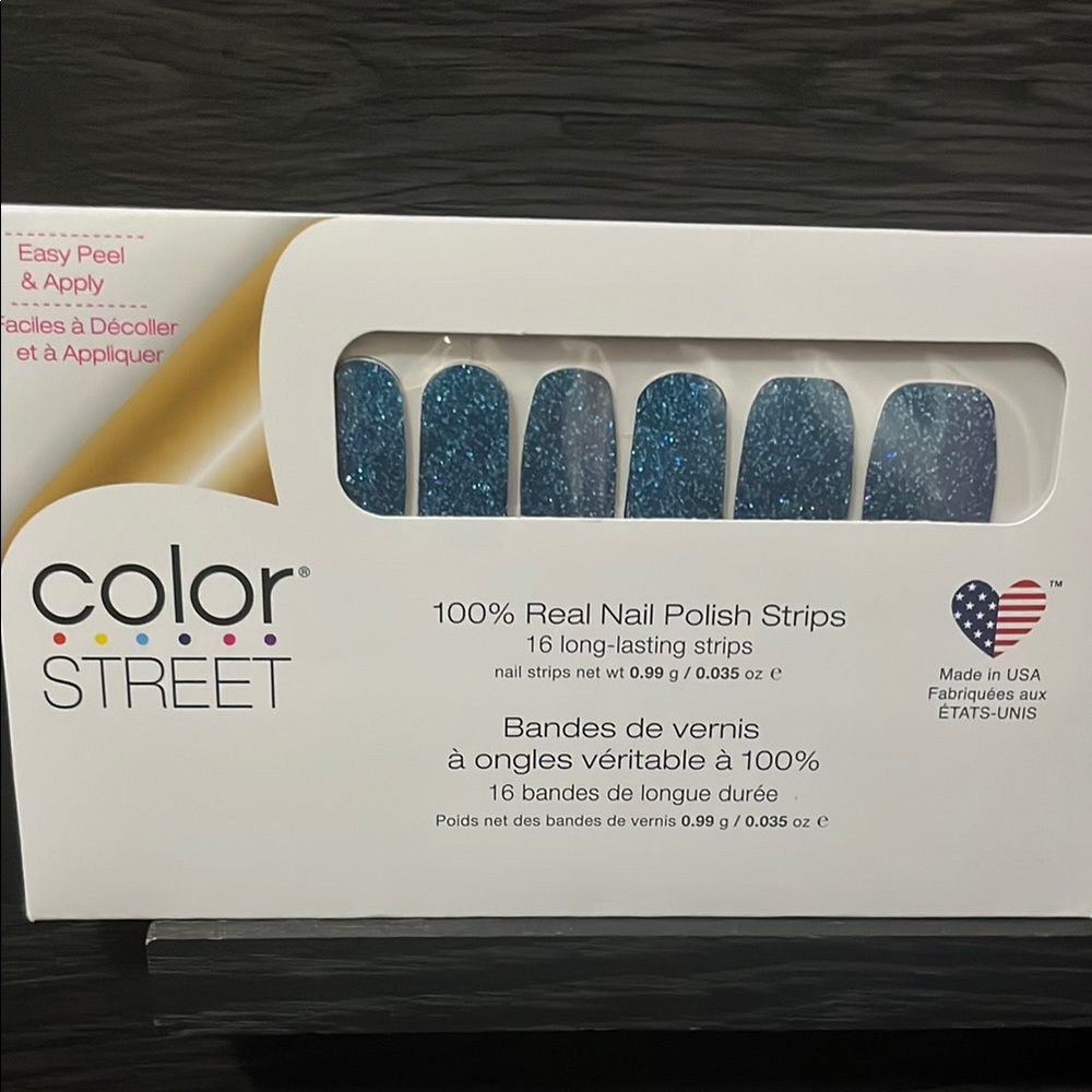 Color Street Sparkling Blue Nail Strips Dallas Darling